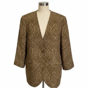 Vintage Giuseppe Collection Gruppo Americano Gold Ornate Two Button Jacket‎